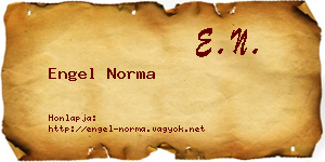 Engel Norma névjegykártya